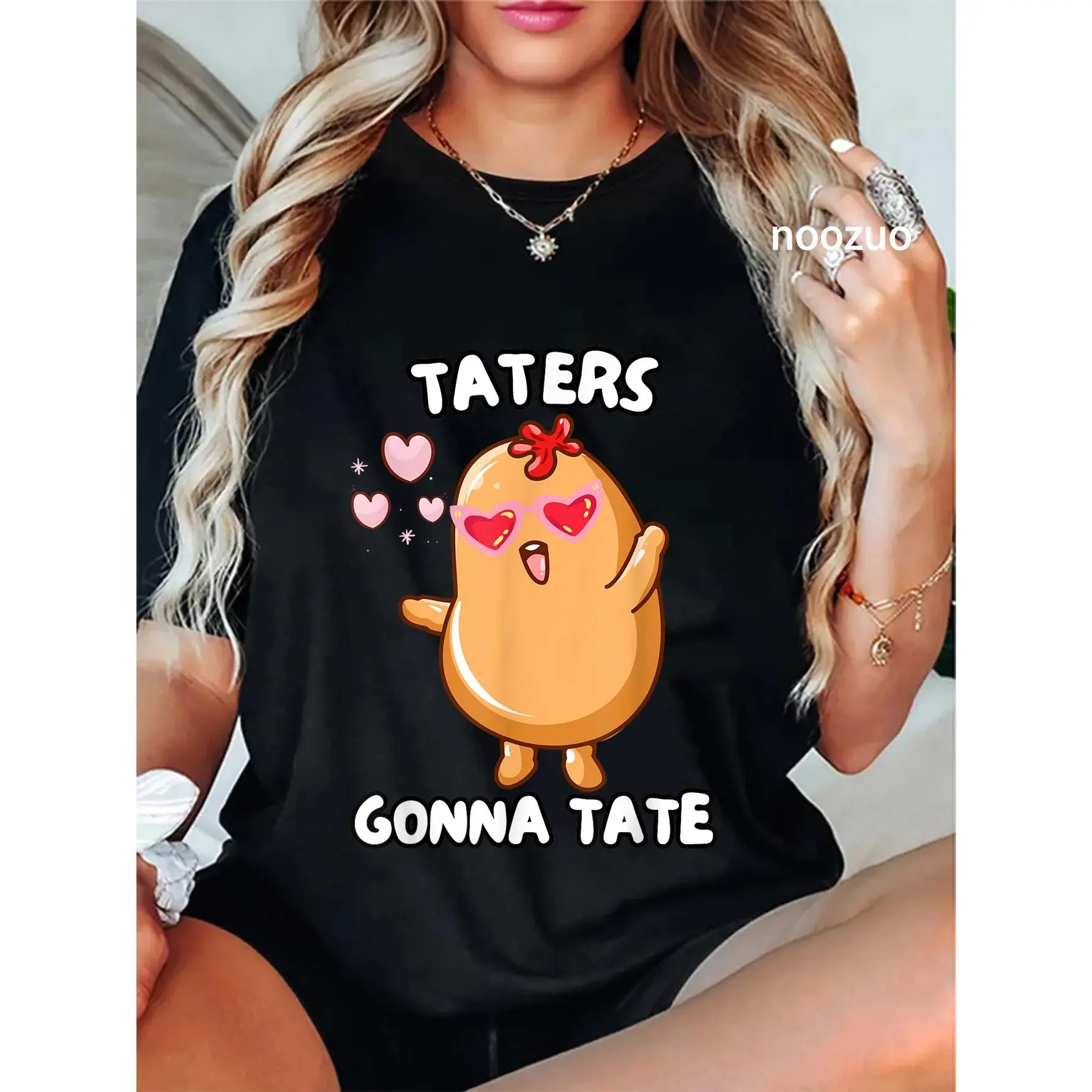100% Cotton Taters Gonna Tate Men Women Casual TopsT-Shirt