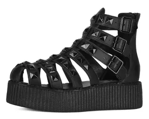 Black Studded Gladiator Viva Mondo Sandal
