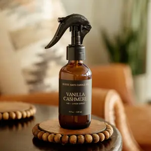 Vanilla Cashmere Room Spray - Vanilla Linen Spray - Cozy Home Fragrance Mist - Warm Vanilla Air Freshener - 4 oz Glass Bottle