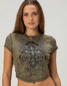 AFFLICTION Brielle Womens Crop Top