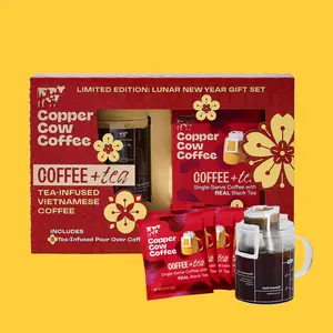 Tik Tok: Coffee + Tea Lunar New Year Pour Over Coffee Gift Set (1 Mug + 1 5ct Coffee + Tea Pour Overs)