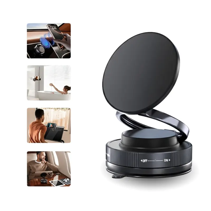 360° Adjustable Vacuum Magnetic Car Phone Holder, Magsafe Car Mount, For Your Car/Gym/Mirror Mount for iPhone & Android, Car Accessories