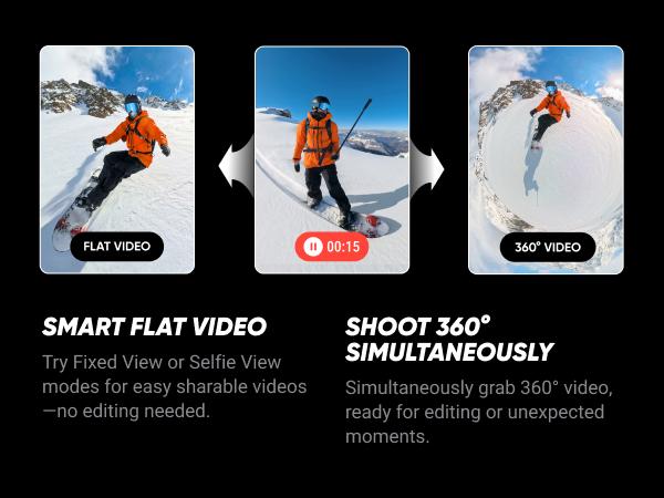 Insta360 X5 - Waterproof 8K 360° Action Camera, Leading Low Light, Invisible Selfie Stick Effect, Rugged and Replaceable Lens, 3-Hour Battery, Built-in Wind Guard, Stabilization, Triple AI Chip Design