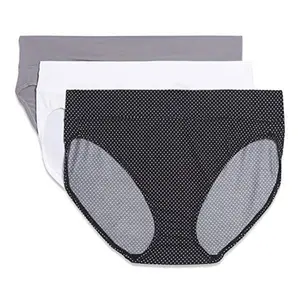 Warner's Women's Blissful Benefits Dig-Free Comfort Waistband Microfiber Hi-Cut 3-Pack 5138w