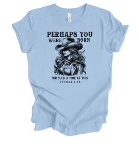 Trenz Shirt Company Esther 4:14 Women's Christian Short Sleeve T-shirt Cotton Fit Medium Length Fitted Crew Neck Casual Summer Top