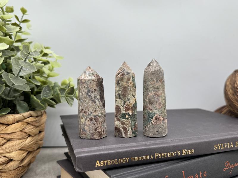 Green Cherry Blossom Agate Towers  Available now from Urban Rutile