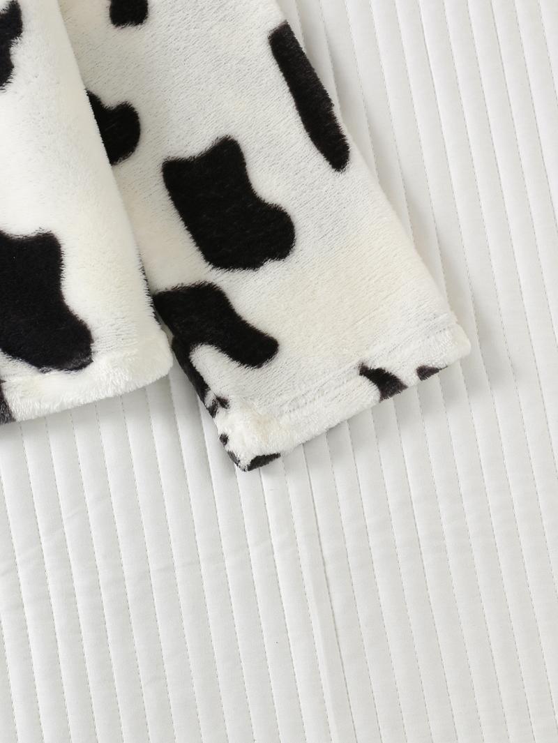 Women's Two-Piece Pajama Set of Plush Casual High-End Winter Warm Homewear with Pocket Design Cozy Comfort in Every Stitch Loungewear Nightwear Chic Elegance Pjs Top Womenswear Star Pattern Long Sleeve