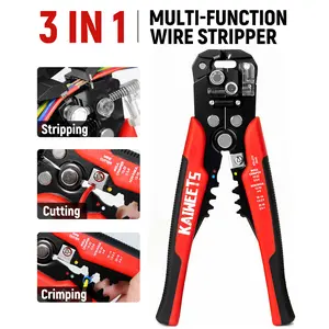 KAIWEETS Self Adjusting Wire Stripper 3 in 1 Heavy Duty Automatic Wire Stripping Tool 10-24 AWG Wire Cutter for Electrical Cable Cutting Crimping Tool
