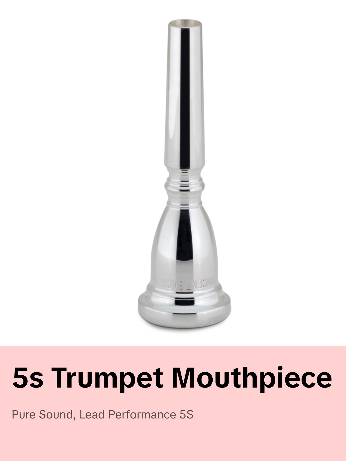 Bach Commercial Trumpet Mouthpiece, 5S