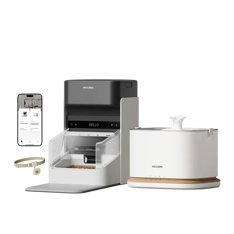 RFlD Smart Feeder & Dockstream 2 Smart Cordless Fountain