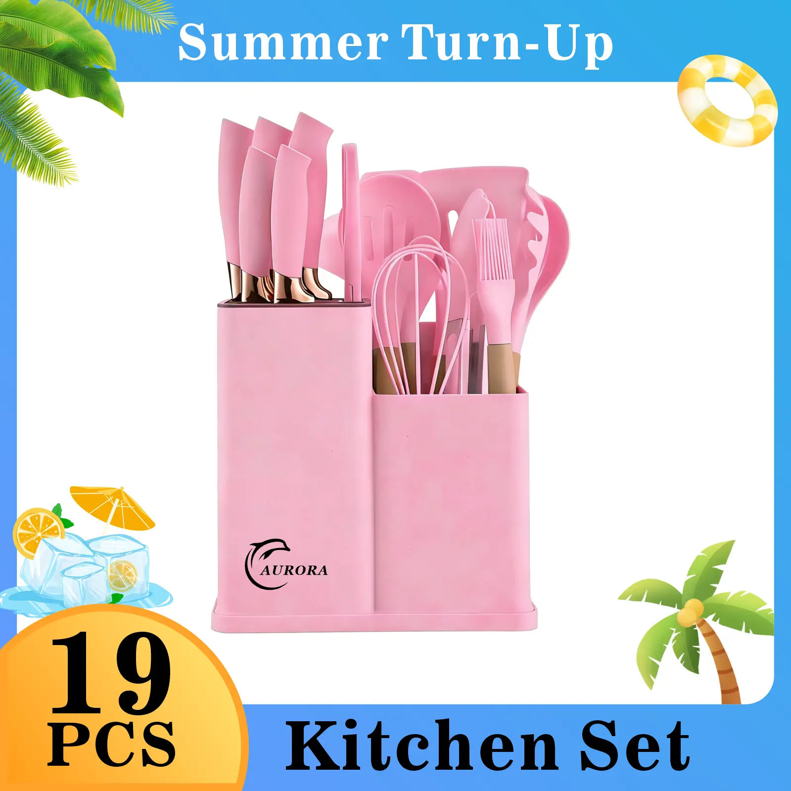19-Piece High-Quality Silicone Kitchenware Set with Wooden Handles - Nonstick Spatula, Bamboo Storage Container, Modern Kitchen Gadgets, Multifunctional Tools for Easy Cooking & Cleaning (White, Black) Kitchen Supplies