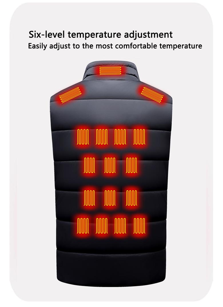 HEYALLY 2025 Unisex Heated Vest - Three-Level Temp Control, Heating Sheets, Ideal for Winter Sports, Skiing, Hunting, Daily Commute, Valentine's Day, Father's Day, Christmas Gift - Lightweight Heated Vest (S-3XL,Battery Not Included)