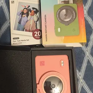 Hanin 2-in-1 Portable Digital Instant Camera with 2x3 Bluetooth Phone Printer, Batteries Built-In, Full-Color Dye-Sub Ink-Free Instant Print, Compatible with iPhone & Android Cells, Travel Use#SummerSale, Digital Camera, Portable Digital Instant Cameras