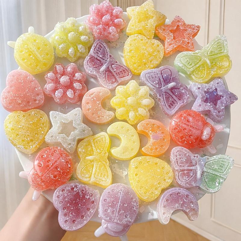 Edible Crystal Candy Set – Natural mix Fruit Fruity Flavors  Sugar ,  amber Candy Treat, Vegan & Gluten-Free, Gift Giving Party gummies Assorted  Snack
