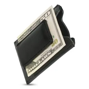 Rip Magnetic Front Pocket - Black Leather Wallet with Magnetic Opening and Simple Design