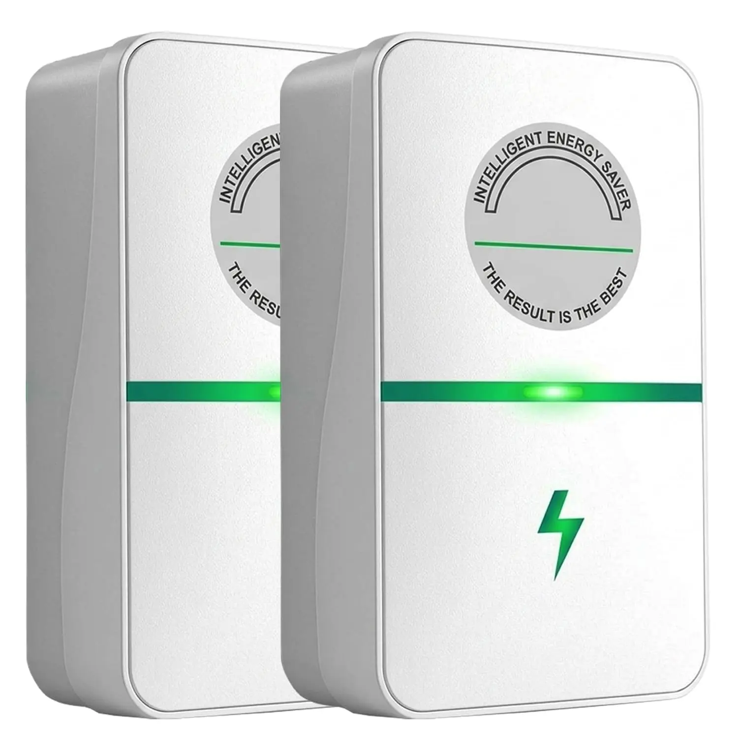 2/4PCS Energy Saver Plug 2026 Updated Stop Watt Smart Power Factor Saver Plug-In Voltage Stabilizer Surge Protector Flame Retardant Energy Saving Box for Home AC Refrigerator Office Appliances