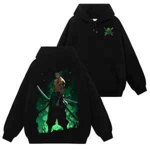 [Ace Shop] Roronoa Zoro King Of Hell - One Piece Op #80 Hoodie T-Shirt Sweatshirt Retro Vintage Unisex Graphic 90s Cotton, Gift For Wibu, Anime Manga Y2K Streetwear