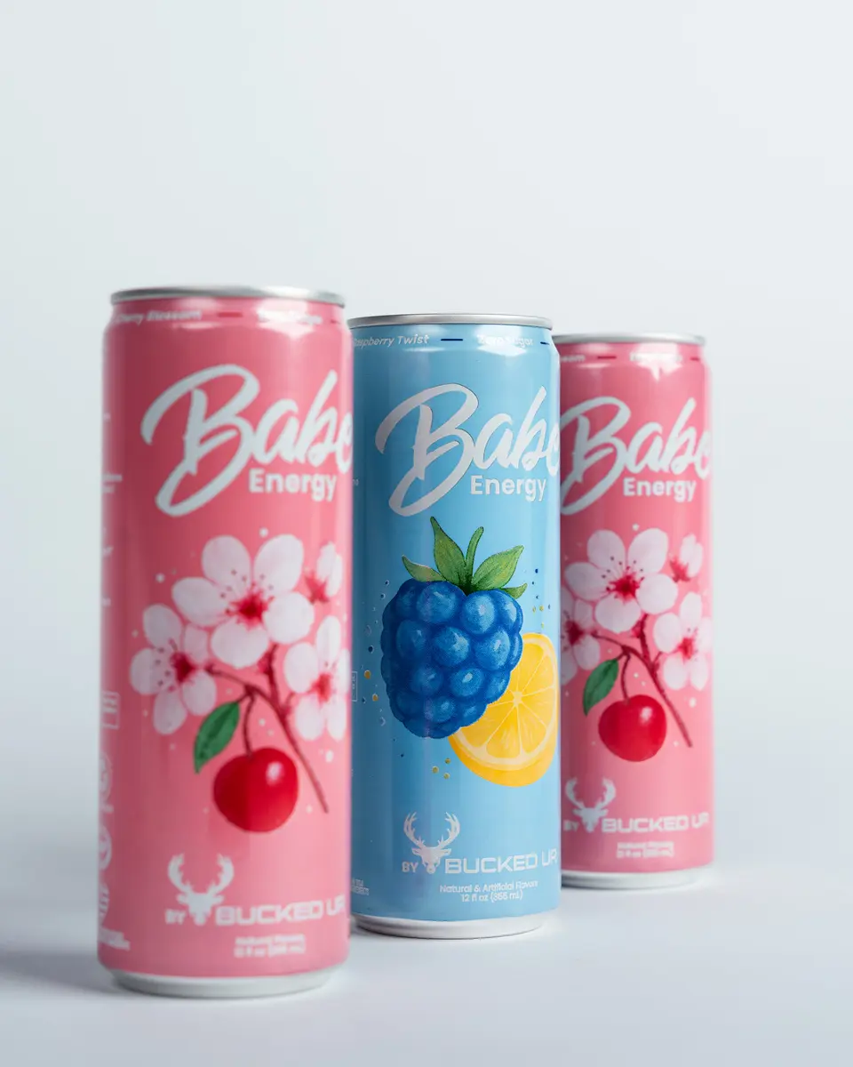 Bucked Up ALL NEW Babe Energy Drink Sport Beverage 12-Pack