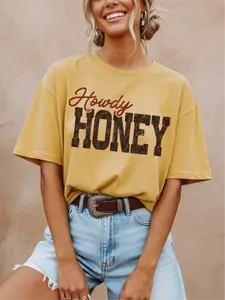 Howdy Honey ~ Unisex Short Sleeve CC Garment Dyed T-Shirt Printed in the USA