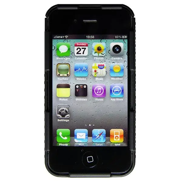 Nite Ize Connect Slim Durable Polycarbonate Clip-On Lightweight Case for iPhone 4/4s - Black