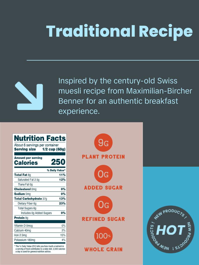 Classic Bircher Apple Cinnamon Muesli, 12oz