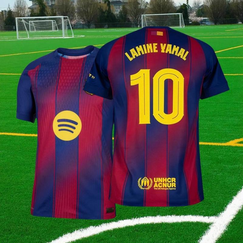 2526 Home Red  Blue Retro No.10 Short Sleeve Soccer  Football Jersey