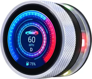 ELECROW ESP32 Rotary Display 240x240-1.28 Inch HMI IPS Round Knob Touch Display Development Board, 2.4G WiFi and BLE Capacitive Touch Screen Compatible with Arduino IDE and The LVGL Library, Silver