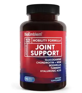 【BioEmblem】Joint Health Support, Glucosamine Chondroitin & MSM 1500 MG with Boswellia, Turmeric & Hyaluronic Acid, Mobility, Flexibility, Cartilage