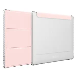 TUDIA SKN Flip designed for Boox Go 7 / Go Color 7 (Gen 1 & 2) Case - Leather Magnetic Cover Clear Back TPU