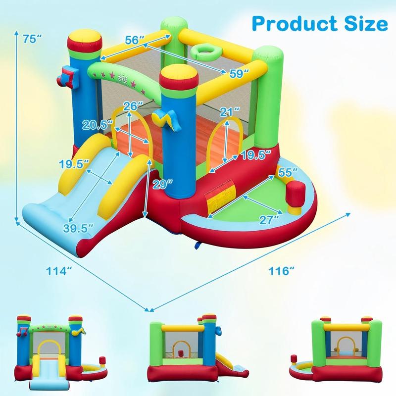Music-themed w/480w Blower,Ball Pit & Punching Bag