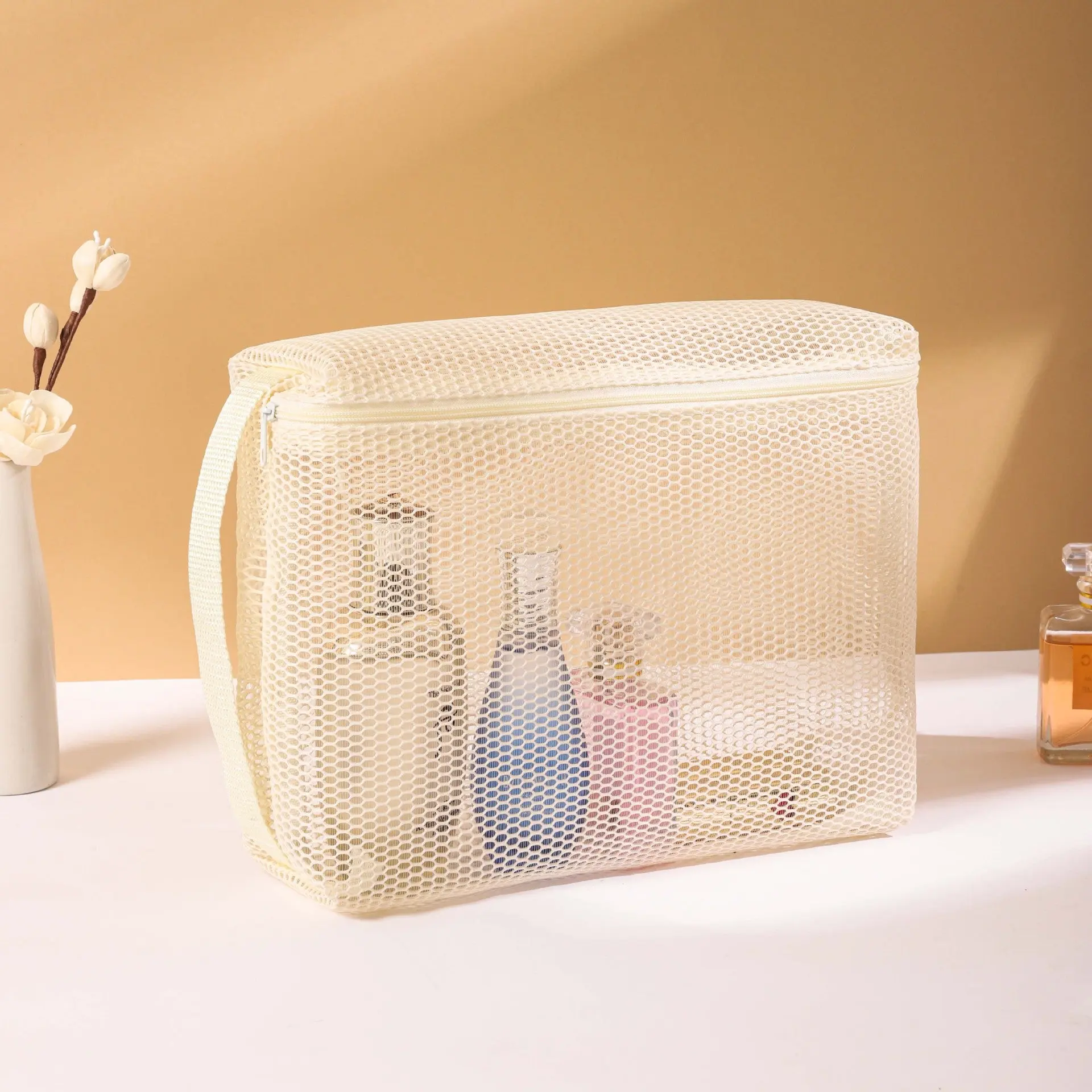 Large-Capacity Portable Makeup Travel Storage Basket