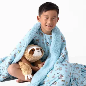 Sloth Pajama Party Bamboo Sherpa Blanket Sloth Pajama Party Bamboo Sherpa Blanket
