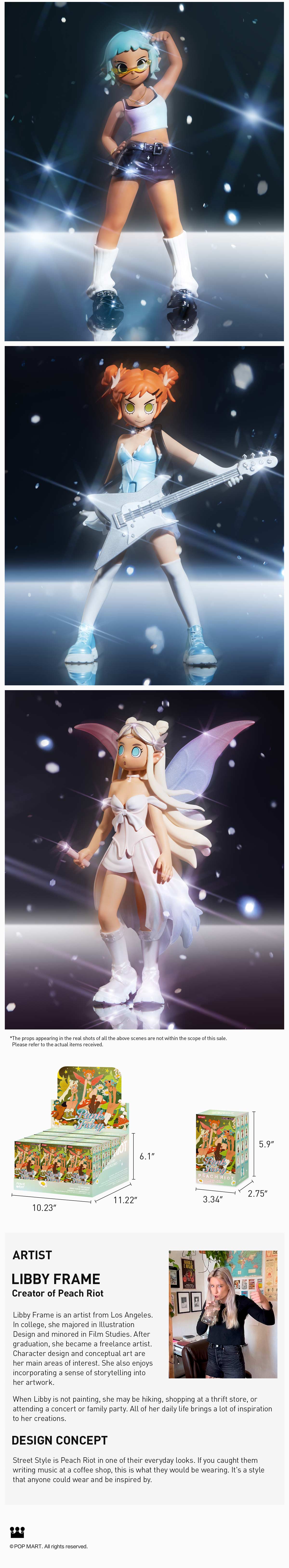 POP MART Peach Riot Punk Fairy Series Figures, Blind Box