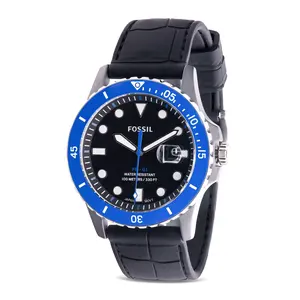 Fossil FB-01 Black Silicone Mens Watch