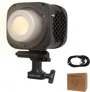 amaran Halo 200x Bi-Color COB LED Video Light 200W 2700K-6500K Continuous Output Lighting NFC App DMX Control Bowens Mount for Studio Photography Video Recording Livestream