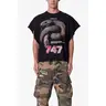 mnml Snake Cutoff Tee - Vintage Black