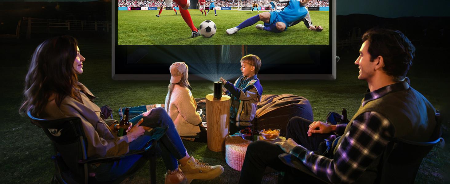 SAYOK 10FEET Inflatable Projector Screen for Outdoor Movies, Pool Parties & Backyard, Waterproof PVC Material, No Need Constant Inflating, Portable Movie Screen for Projector