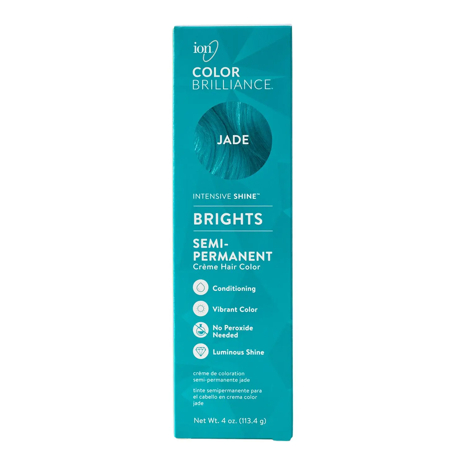 Ion Semi-Permanent Brights Hair Color, Ideal for Hair Dyeing, Available in Jade, Storm, Sapphire, Aqua Shades