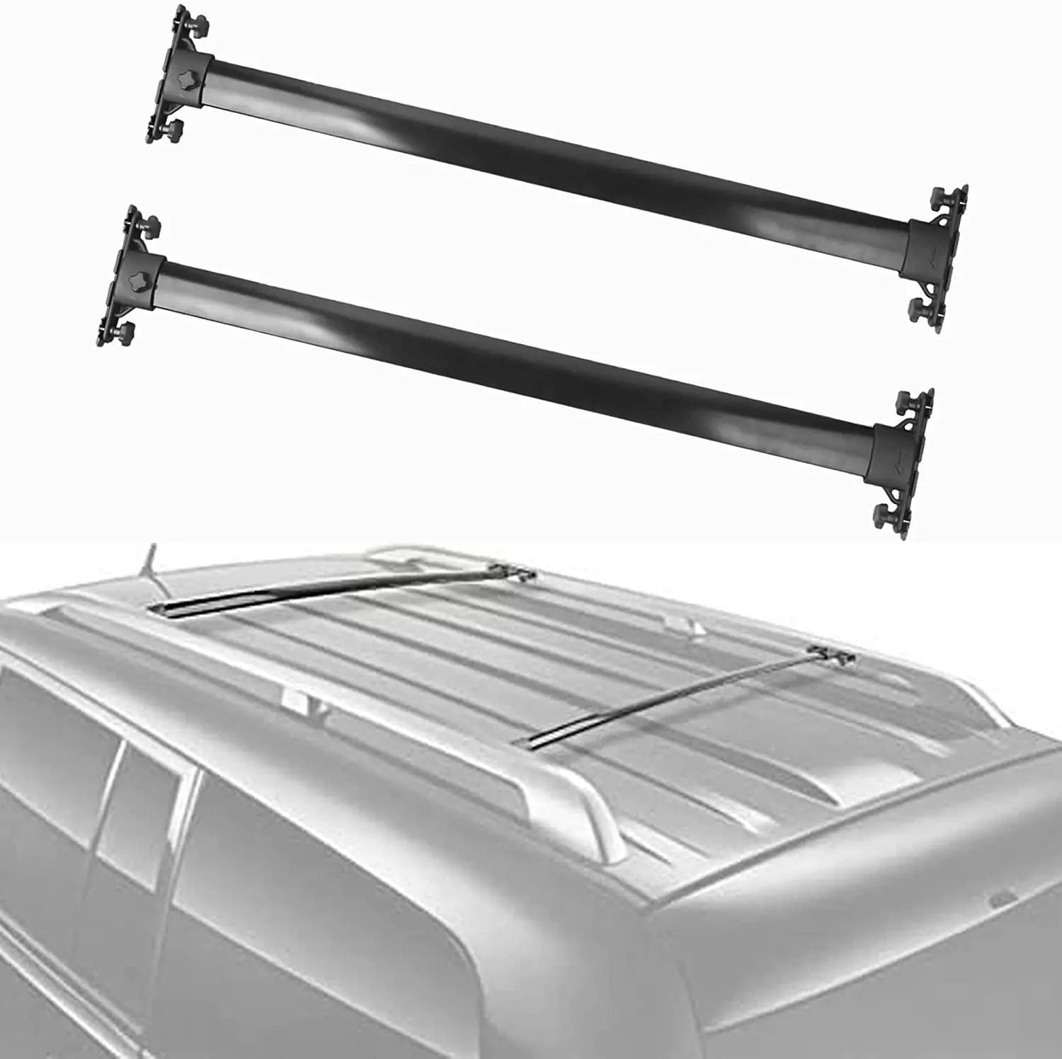 MOSTPLUS For Toyota 2008-2013 Highlander Roof Rack Cross Bars Top Rail Luggage Carries