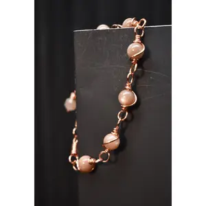 Sunstone- Orbit: Copper Bracelet