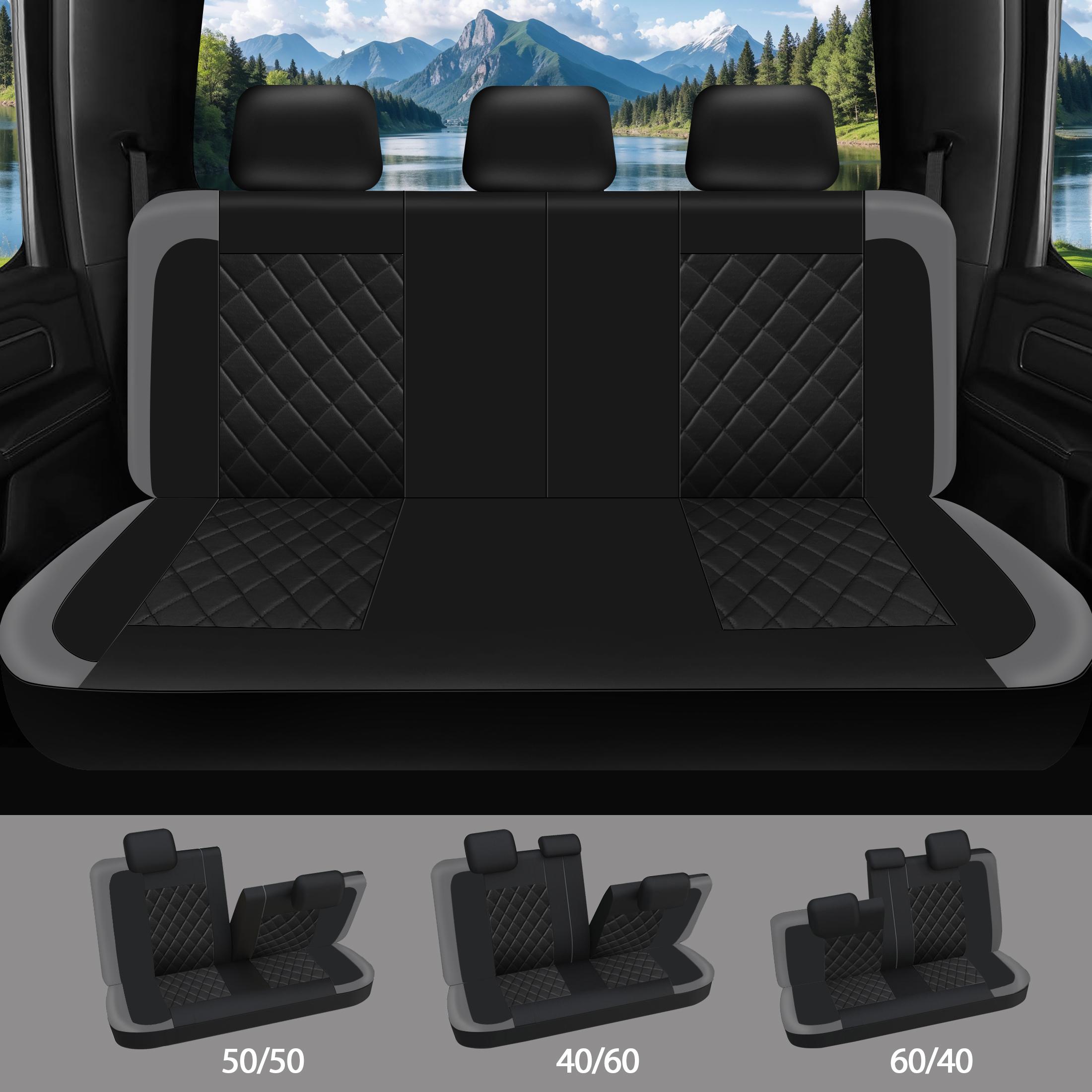 PU Leather Car Seat Covers for 2/5 Seats, Universal Car Seat Protectors, Suitable for Most Auto Truck Van SUV, Airbag Compatible, Protects Against Spills & Scratches, Car Interior Kit, Car Accessories, Auto Accessories, Black/Red/Gray Front & Rear Covers PU Leather Car Seat Covers for 2/5 Seats, Universal Car Seat Protectors, Suitable for Most Auto Truck Van SUV, Airbag Compatible, Protects Against Spills & Scratches, Car Interior Kit, Car Accessories, Auto Accessories, Black/Red/Gray Front & Rear Covers