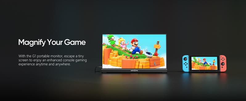 ARZOPA 16.1'' 144Hz Portable Monitor with Adjustable Foldable Kickstand, 100% sRGB 1920×1080P Full HD HDR 144HZ Portable Game Monitor, Ultra Slim - Eye Protection-External Second Screen Travel Monitor for Laptop/PC/Mac/PS3/4/5/Xbox Gift Ideas - Z1FC