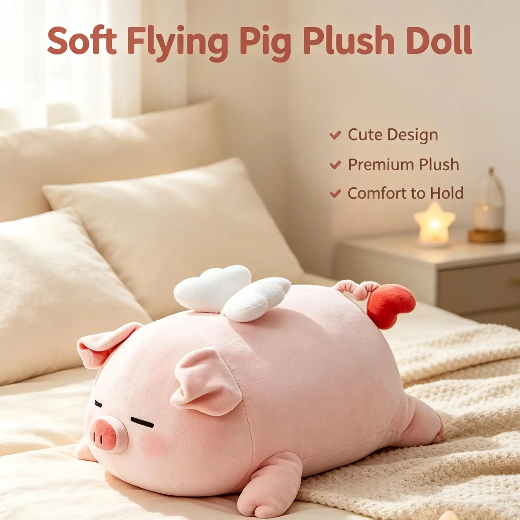 MINISO Super Soft Strawberry Pig Stuffed Animal - Soft Stuffed Toy, Cozy Sleep Pillow Accessory, Birthday Gift for Girlfriend, GF Gift #Summervibes, Soft Stuffed Animal, Back To School