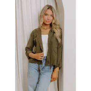 Fifth and Fall Lightweight Jacket in Martini Olive