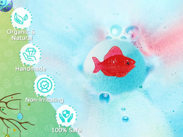 Bath Bombs for Kids with Surprise Inside, 24 Pack Kid Bath Bombs Gift Set, Easter Basket Stuffers for Boys Girls Bubble Bath with Toys Inside