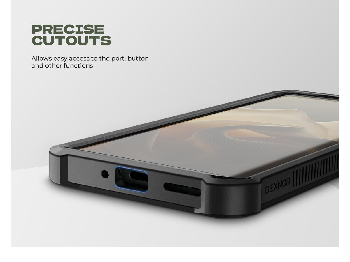 Dexnor for Motorola Moto Edge 2025 Case, [2 Front Frame] [Built-in Magnetic Slide Camera Cover & Kickstand] Heavy Duty Protection Shockproof Phone Case with Screen Protector, 6.7 inch