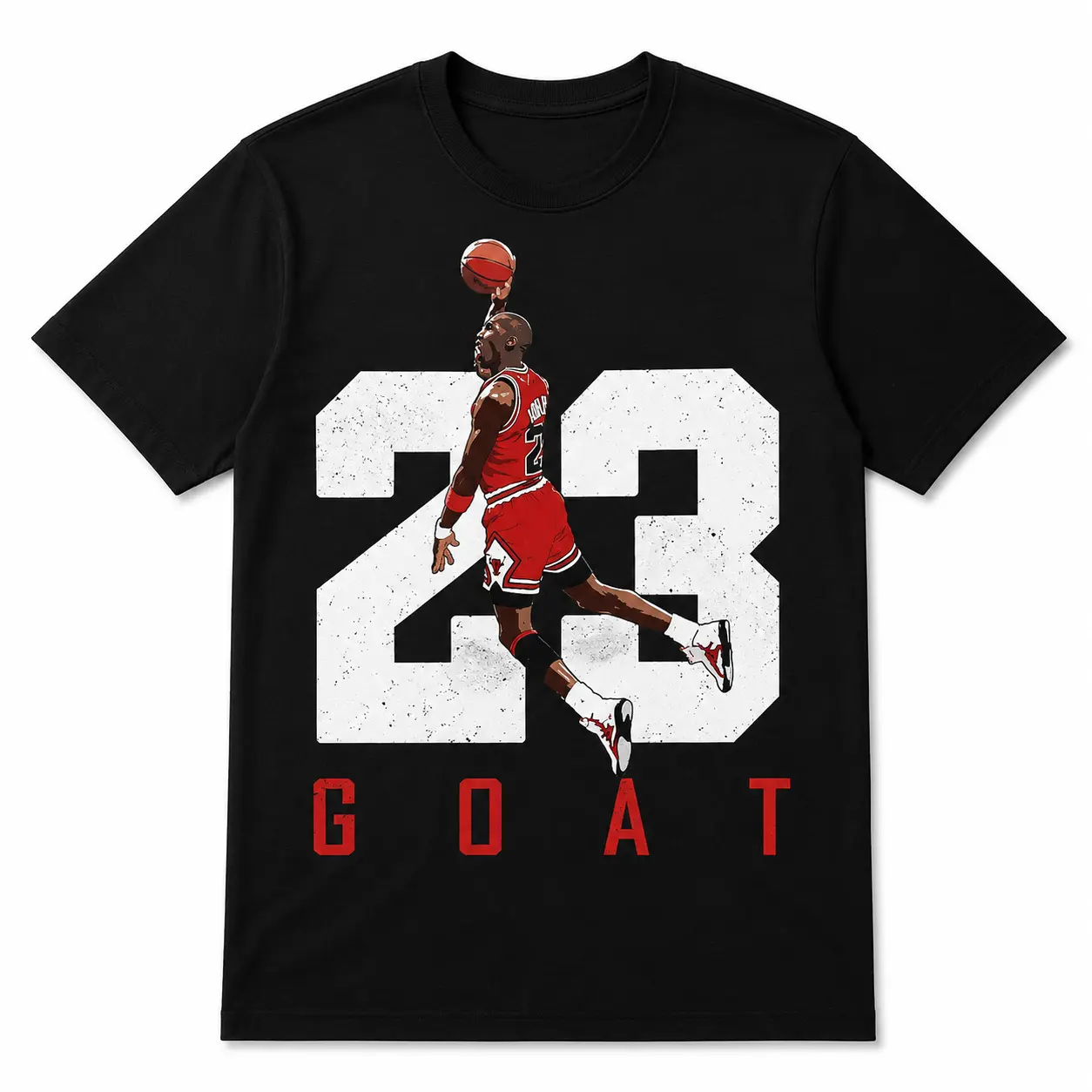 Number 23 Jumpman Tribute T-Shirt – Clean Retro Basketball Tee with Iconic Pose and Bold Typography Hoopers & Fans graphic tees men funny shirts,t-shirt   good graphic tees Cotton Menswear