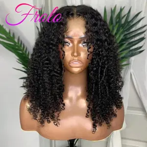 Burmese Curly Wig Human Hair Hd Lace Wig 13x6 Human Hair 210 Density Pre Plucked 15A Burmese Virgin Human Hair Wigs For Women