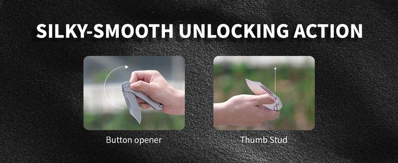 CJRB Bowie Pyrite Pocket Knife, EDC Knife, Folding Knife with 3.15'' AR-RPM9 Steel Blade, Hunting Knife with Wood Handle for Camping and FathersDayGift