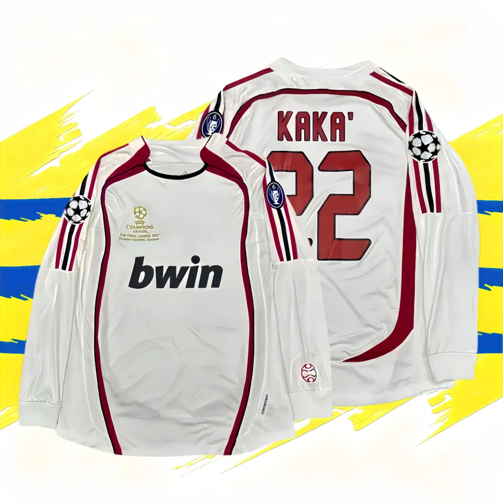 2006/07 Season Away No.22 Kaka Retro White Kaka Fan Edition Long/Short-Sleeve Jersey